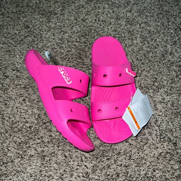 FLASH SALE Crocs Classic Crocs Sandal Pink Women's 9 - Picture 2 of 5